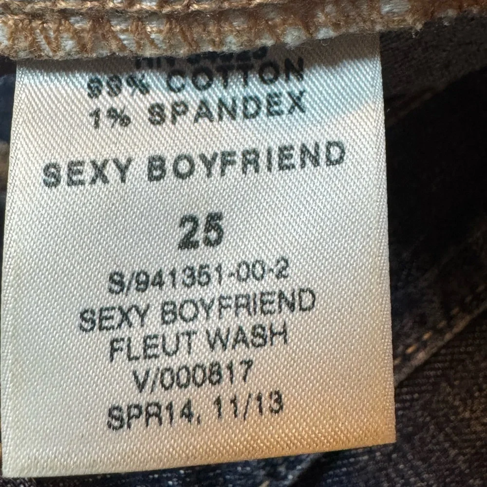 GAP Sexy Boyfriend Denim Jean Shorts Dark Blue Distressed Size 25